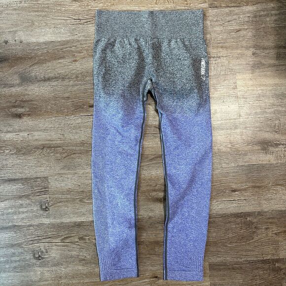 Gymshark Adapt Seamless Ombre Leggings Grey Purple Size Medium - Picture 2 of 6